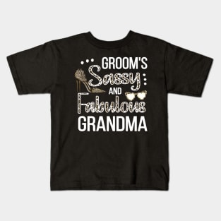 Sassy Grandma Of The Groom Shower Groom'S Grandma Kids T-Shirt